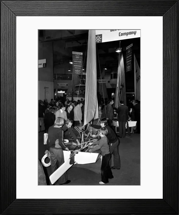 Framed Print : Boat Show at Earls Court. January 1975 75-00007-002