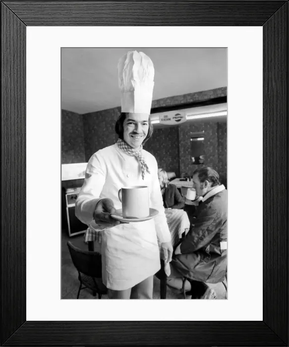 Framed Print : Cordon Bleu Chef Luis Huber pictured at his roadside Cafe Knight Of The Road Framed Print : Cordon Bleu Chef Luis Huber pictured at his roadside Cafe Knight Of The Road