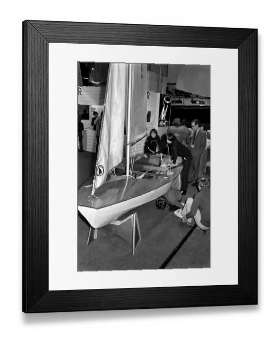 Framed Print : Boat Show at Earls Court. January 1975 75-00007-001 Framed Print : Boat Show at Earls Court. January 1975 75-00007-001