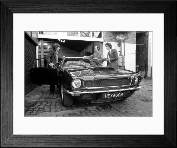 Framed Print : Hexagon Motors of Highgate. Aston Martin. December 1974 74-7666 Framed Print : Hexagon Motors of Highgate. Aston Martin. December 1974 74-7666