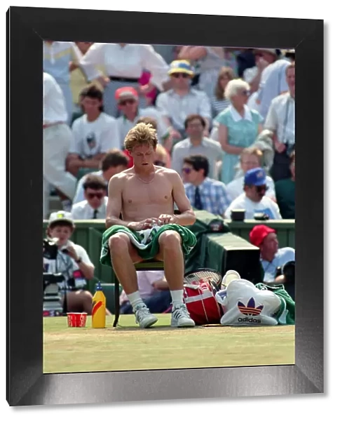 Wimbledon Tennis. Mens Semi. Stefan Edberg v. Michael Stich. July 1991 91-4275
