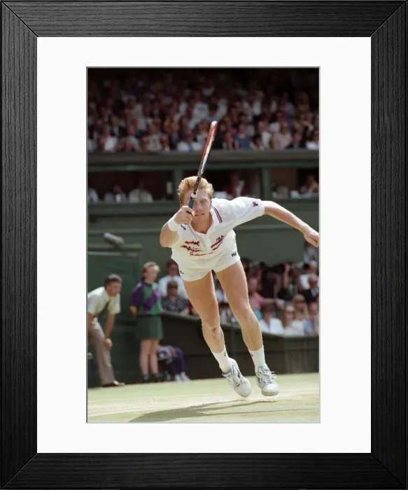 Framed Print : Wimbledon. Mens Final: Michael Stich vs. Boris Becker. July 1991 91-4302-233 Framed Print : Wimbledon. Mens Final: Michael Stich vs. Boris Becker. July 1991 91-4302-233