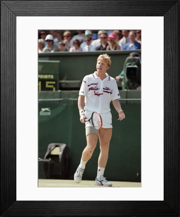 Framed Print : Wimbledon. Mens Final: Michael Stich vs. Boris Becker. July 1991 91-4302-293 Framed Print : Wimbledon. Mens Final: Michael Stich vs. Boris Becker. July 1991 91-4302-293