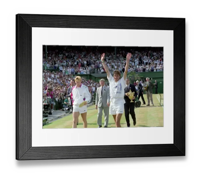 Framed Print : Wimbledon. Mens Final: Michael Stich vs. Boris Becker