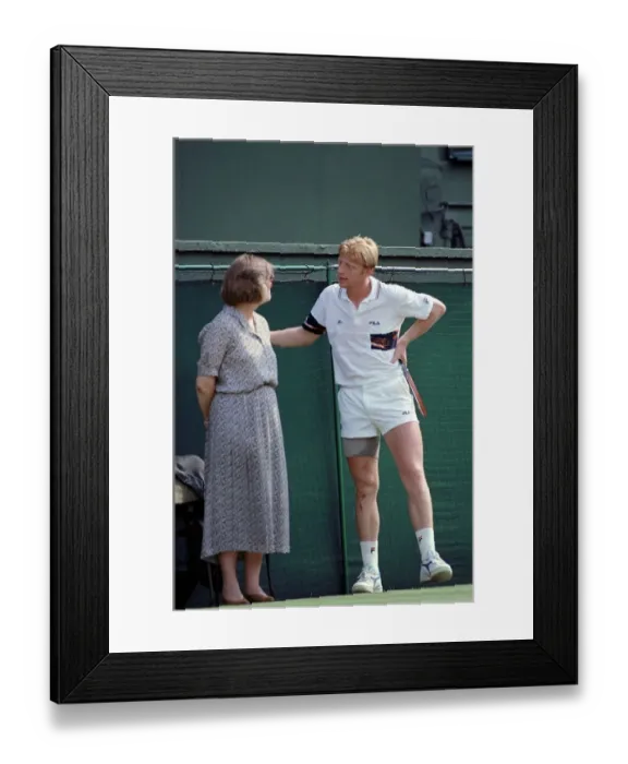Framed Print : Wimbledon. Mens Final: Michael Stich vs. Boris Becker