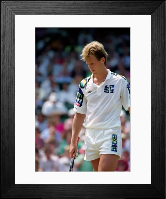 Framed Print : Wimbledon Tennis. Stefan Edberg v. Michael Stich. July 1991 91-4275-121 Framed Print : Wimbledon Tennis. Stefan Edberg v. Michael Stich. July 1991 91-4275-121