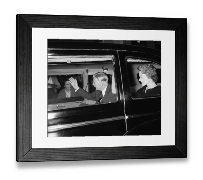 Framed Print : Suez Crisis 1956 The Prime Minister Anthony Eden waves to onlookers as he leaves Framed Print : Suez Crisis 1956 The Prime Minister Anthony Eden waves to onlookers as he leaves