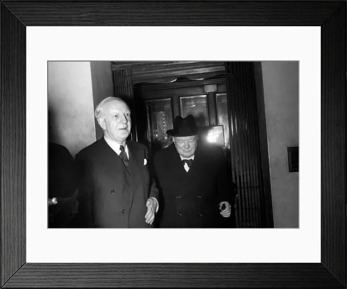 Framed Print : General Election. Mr Winston Churchill and Lord Woolton. Feburary 1950 O22803-001 Framed Print : General Election. Mr Winston Churchill and Lord Woolton. Feburary 1950 O22803-001