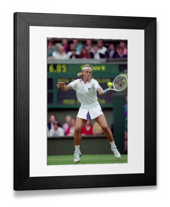 Framed Print : All England Lawn Tennis Championships at Wimbledon. Ladies Singles Martina Framed Print : All England Lawn Tennis Championships at Wimbledon. Ladies Singles Martina