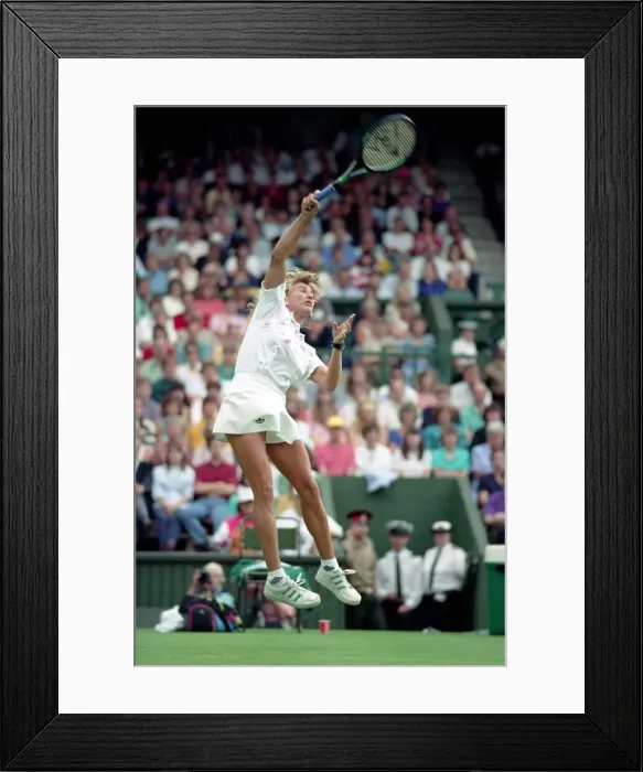 Framed Print : All England Lawn Tennis Championships at Wimbledon. Ladies Singles Steffi Graf in Framed Print : All England Lawn Tennis Championships at Wimbledon. Ladies Singles Steffi Graf in