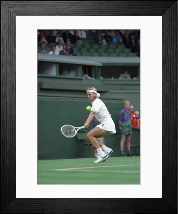 Framed Print : All England Lawn Tennis Championships at Wimbledon. Ladies Singles Martina Framed Print : All England Lawn Tennis Championships at Wimbledon. Ladies Singles Martina