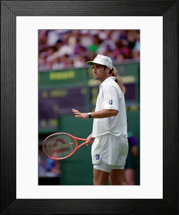 Framed Print : All England Lawn Tennis Championships at Wimbledon Mens Singles First Round match