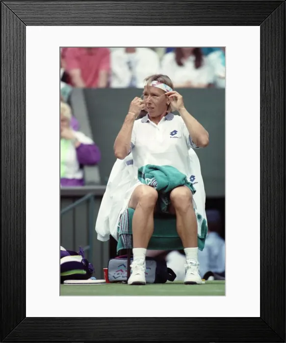 Framed Print : All England Lawn Tennis Championships at Wimbledon. Ladies Singles Martina