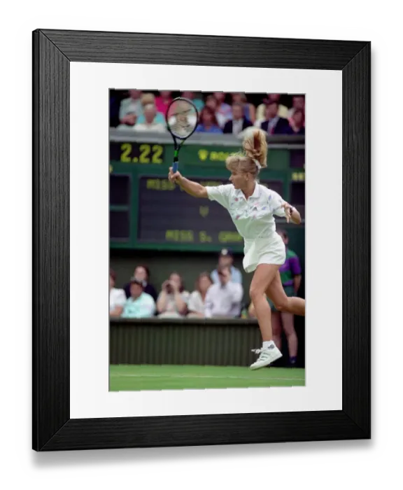 Framed Print : All England Lawn Tennis Championships at Wimbledon. Ladies Singles Steffi Graf in Framed Print : All England Lawn Tennis Championships at Wimbledon. Ladies Singles Steffi Graf in