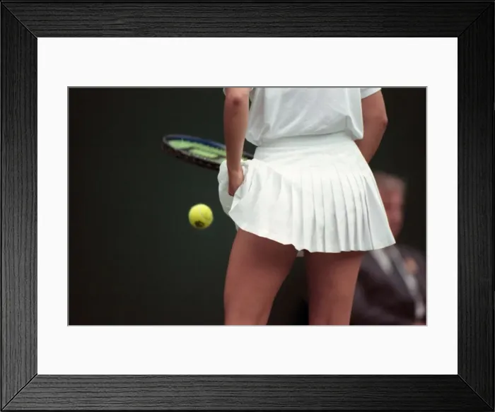 Framed Print : Wimbledon Lawn Tennis Championships Ladies Singles Serving