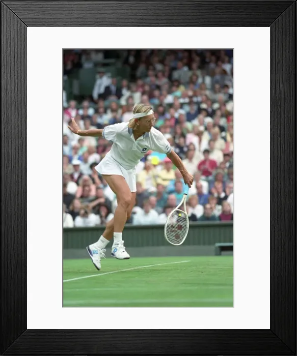 Framed Print : All England Lawn Tennis Championships at Wimbledon. Ladies Singles Martina Framed Print : All England Lawn Tennis Championships at Wimbledon. Ladies Singles Martina