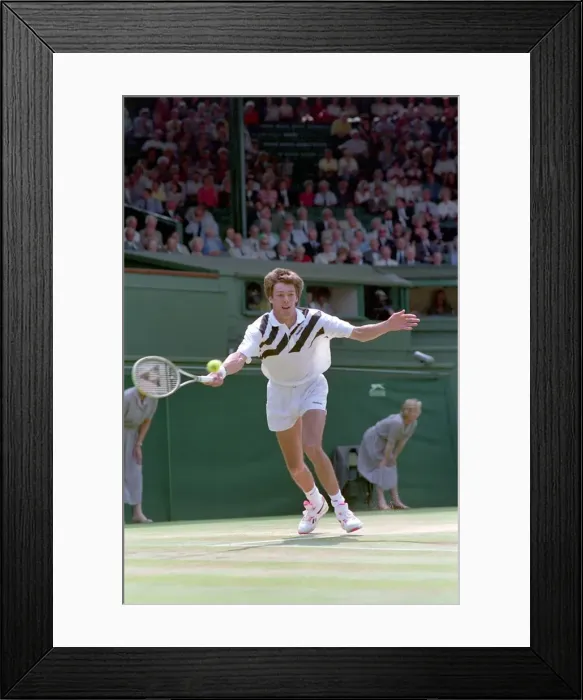 Framed Print : Wimbledon Tennis. Stefan Edberg v. Michael Stich. July 1991 91-4275-112 Framed Print : Wimbledon Tennis. Stefan Edberg v. Michael Stich. July 1991 91-4275-112