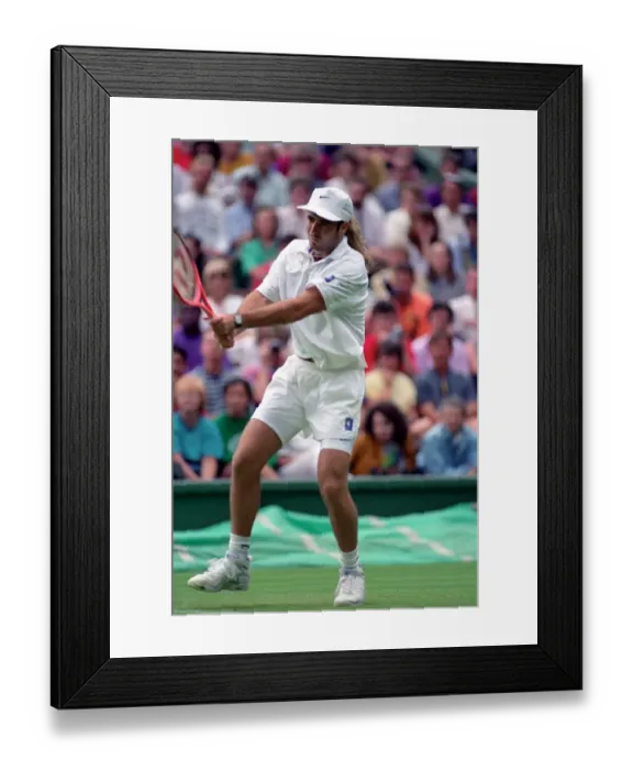 Framed Print : All England Lawn Tennis Championships at Wimbledon Mens Singles First Round match