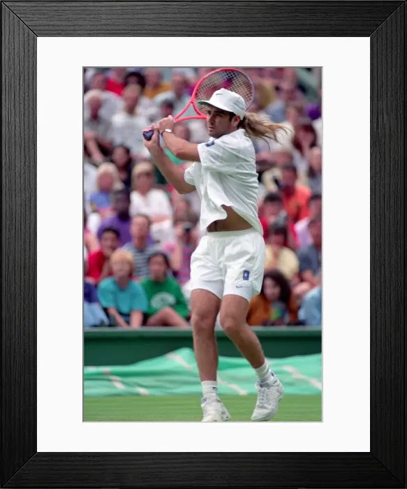 Framed Print : All England Lawn Tennis Championships at Wimbledon Mens Singles First Round match