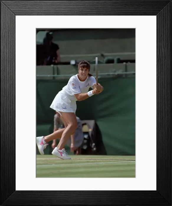 Framed Print : All England Lawn Tennis Championships at Wimbledon. Ladies Singles Semi Final match