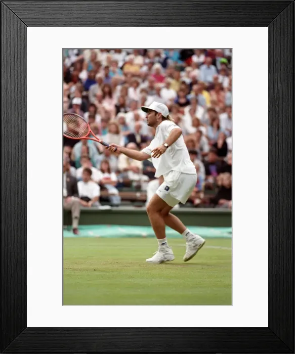 Framed Print : All England Lawn Tennis Championships at Wimbledon Mens Singles First Round match