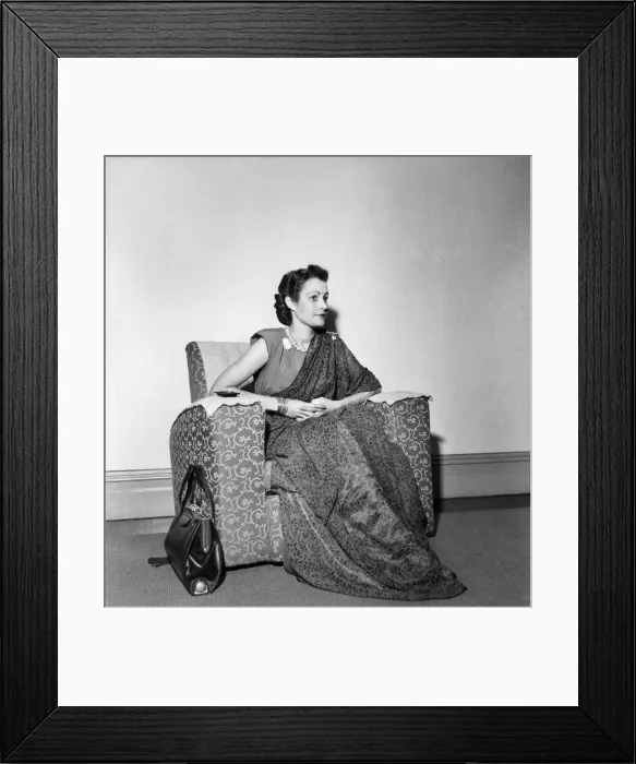 Framed Print : White Maharanee of Jodhpur, the wife of the Maharaja. August 1949 O19927 Framed Print : White Maharanee of Jodhpur, the wife of the Maharaja. August 1949 O19927