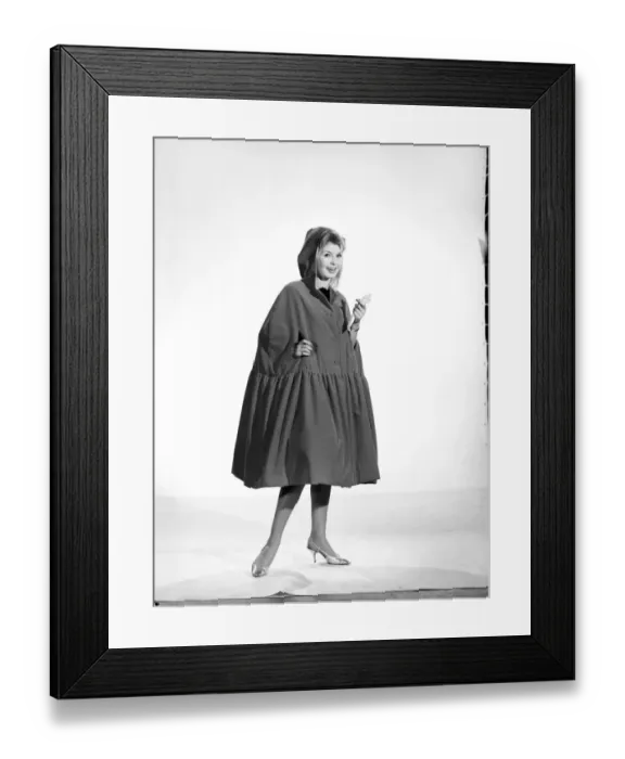 Framed Print : Little Red Riding Hood : Model Elizabeth Duke wearing red velvet cape. 1963 Framed Print : Little Red Riding Hood : Model Elizabeth Duke wearing red velvet cape. 1963