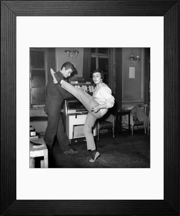 Framed Print : Couple dancing to music from juke box. 1960 Framed Print : Couple dancing to music from juke box. 1960