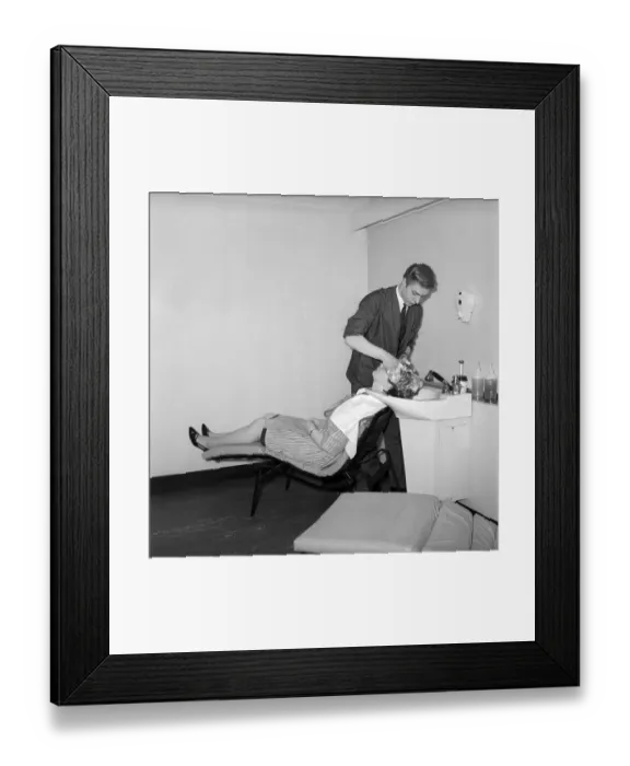 Framed Print : Woman having her hair washed at the John London Hair and Beauty Saloon. 1960 Framed Print : Woman having her hair washed at the John London Hair and Beauty Saloon. 1960