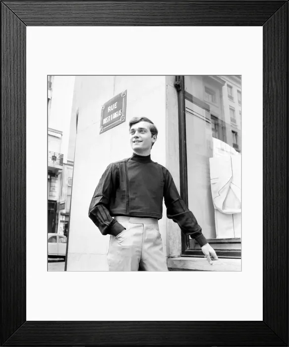Framed Print : Men modelling the latest 1963 menswear designs in the streets of Paris. April 1963 Framed Print : Men modelling the latest 1963 menswear designs in the streets of Paris. April 1963