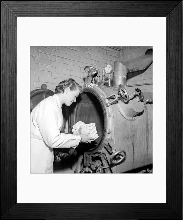 Framed Print : Medical Stores: A hospital medical stores where overalls, gowns Framed Print : Medical Stores: A hospital medical stores where overalls, gowns