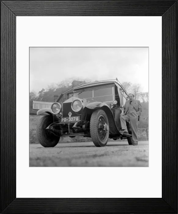 Framed Print : Owner of a Veteran Rolls Royce car. 1963 Framed Print : Owner of a Veteran Rolls Royce car. 1963