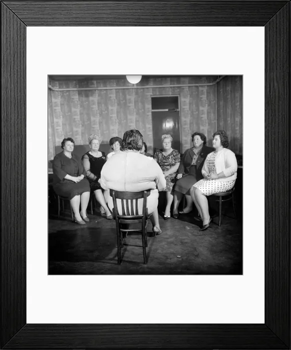 Framed Print : Members of the Southampton Fat Ladies Club'gather for their weekly meeting
