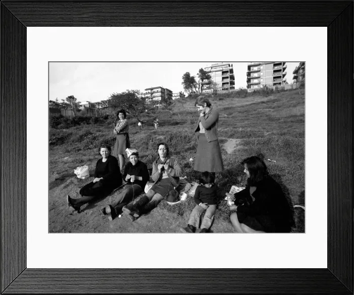 Framed Print : Group of women in a poor suburb on the outskirts of Rome, Italy April 1975 Framed Print : Group of women in a poor suburb on the outskirts of Rome, Italy April 1975