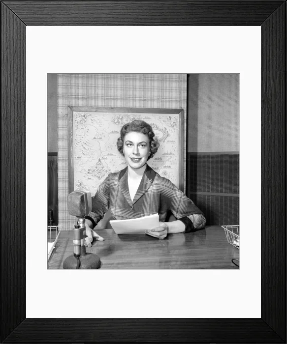 Framed Print : Patricia Cox newsreader and television presenter for Midlands I. T. V Framed Print : Patricia Cox newsreader and television presenter for Midlands I. T. V