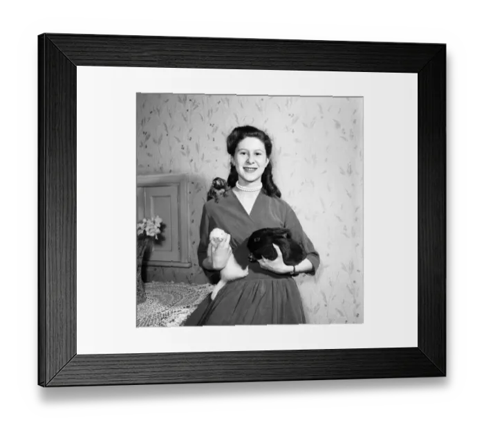 Framed Print : Jack Goodman and family with TV animals. March 1957 A331-009 Framed Print : Jack Goodman and family with TV animals. March 1957 A331-009