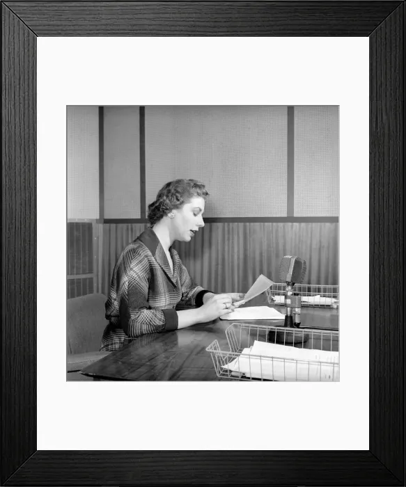 Framed Print : Patricia Cox newsreader and television presenter for Midlands I. T. V Framed Print : Patricia Cox newsreader and television presenter for Midlands I. T. V