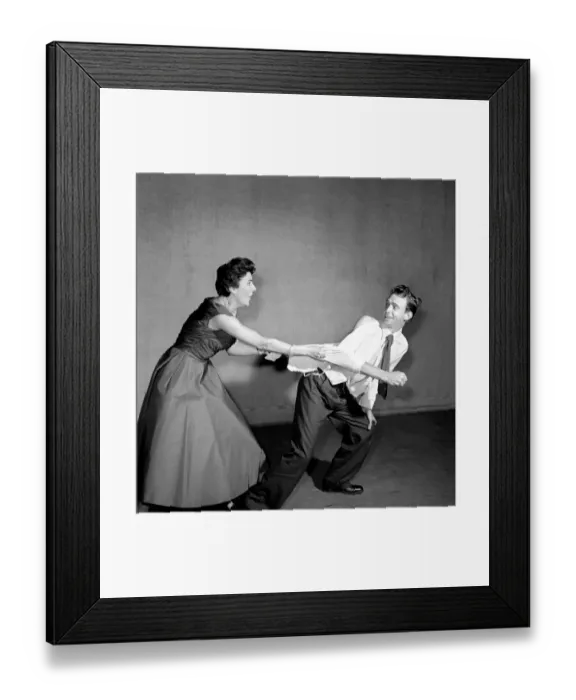 Framed Print : Actress Noele Gordon seen here with Midlands TV producer Reg Watson