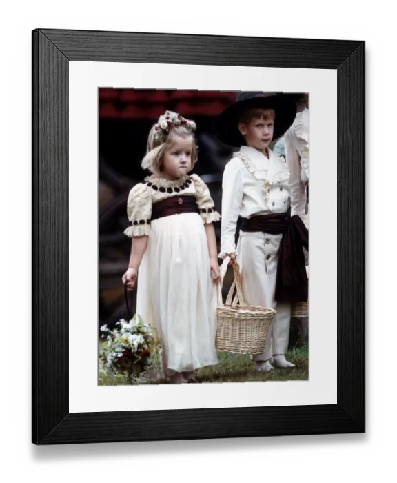 Framed Print : Prince Harry and his cousin Eleanor Fellowes ath the wedding of Viscount Althorp