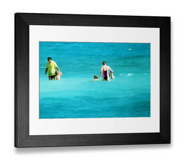 Framed Print : Princess Diana with her sons Prince William and Prince Harry take a swim in the sea with Framed Print : Princess Diana with her sons Prince William and Prince Harry take a swim in the sea with