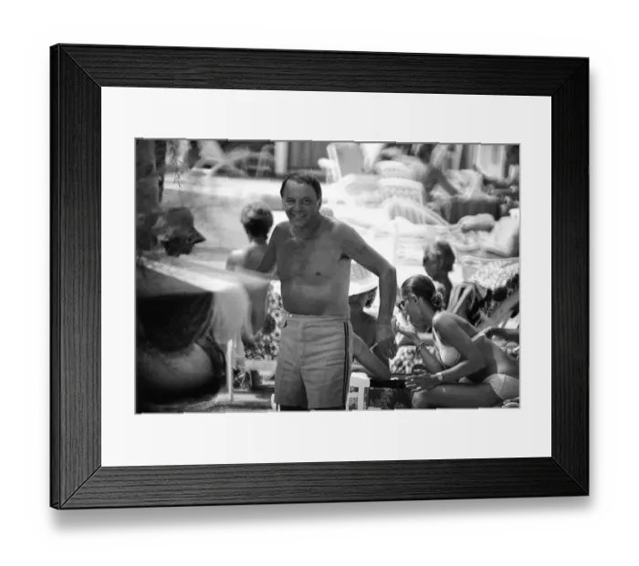Framed Print : St Tropez France July 1972 Picture shows Frank Sinatra Framed Print : St Tropez France July 1972 Picture shows Frank Sinatra