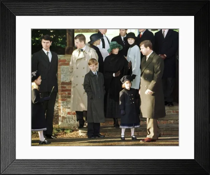 Framed Print : Royal Family at Sandringham with Prince Harry Princess Eugenie Framed Print : Royal Family at Sandringham with Prince Harry Princess Eugenie