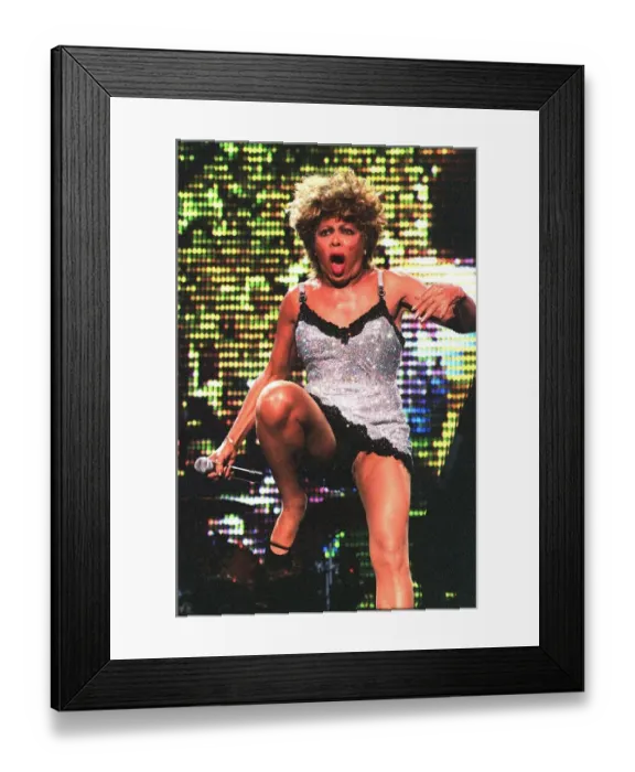 Framed Print : Tina Turner in concert at Theme Park Alton Towers in Staffordshire Framed Print : Tina Turner in concert at Theme Park Alton Towers in Staffordshire
