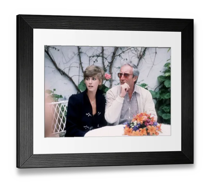 Framed Print : Peter Sellers Actor with his wife Lynne Frederick Cannes Framed Print : Peter Sellers Actor with his wife Lynne Frederick Cannes