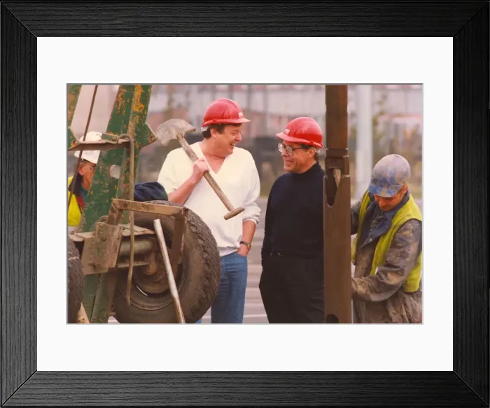 Framed Print : Former bassist of The Animals pop group Chas Chandler (left) Framed Print : Former bassist of The Animals pop group Chas Chandler (left)