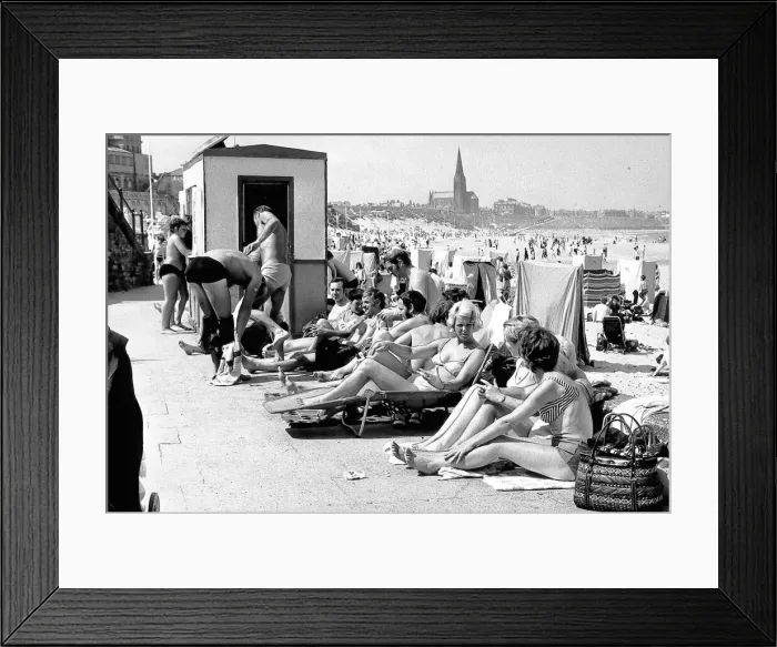 Framed Print : A beautiful day at Tynemouth where bathers are making the most of the gorgeous weather Framed Print : A beautiful day at Tynemouth where bathers are making the most of the gorgeous weather