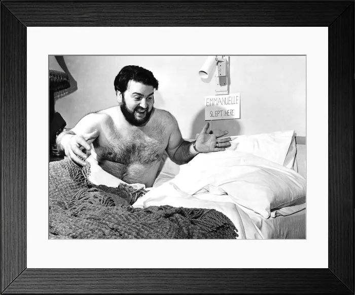 Framed Print : Gordon Cox bachelor in the bed that sex godess Sylvia Kristel slept in Framed Print : Gordon Cox bachelor in the bed that sex godess Sylvia Kristel slept in