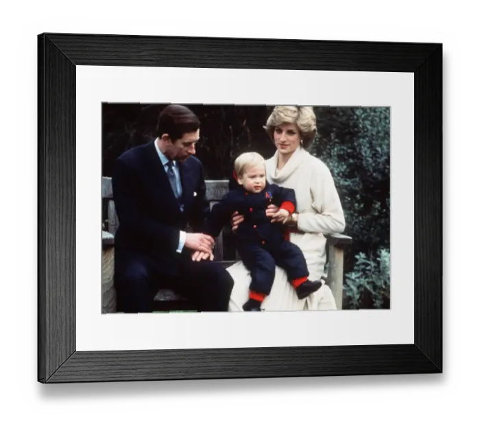 Framed Print : Prince William, with his parents Prince Charles and Princess Diana