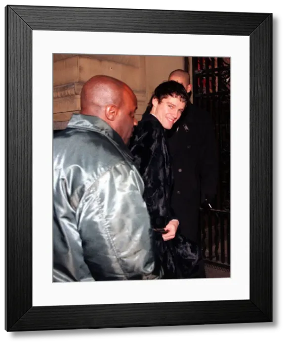 Framed Print : Jason Orange Singer of top Pop Group Take That arrives at a Party for the Group