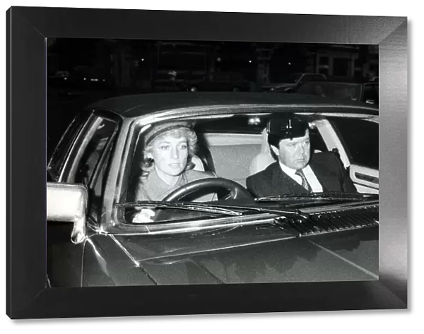 Princess Diana drives herself to the marriage blessing of George Windsor